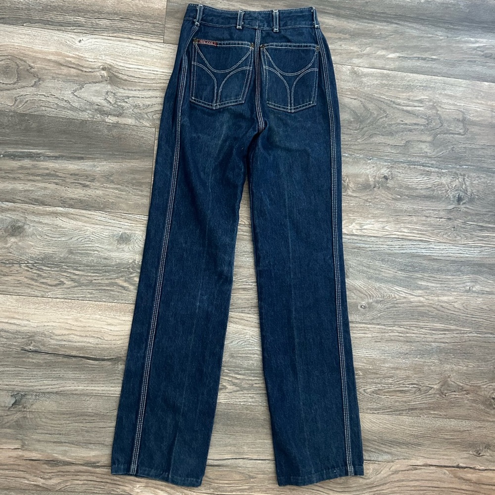 Vintage bonjour Paris medium wash jeans size 23 24